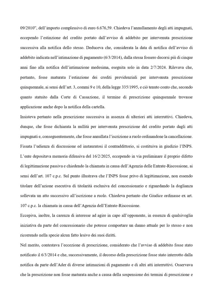 Documento: 15964734s, pagina 2 — Prescrizione Contributi INPS