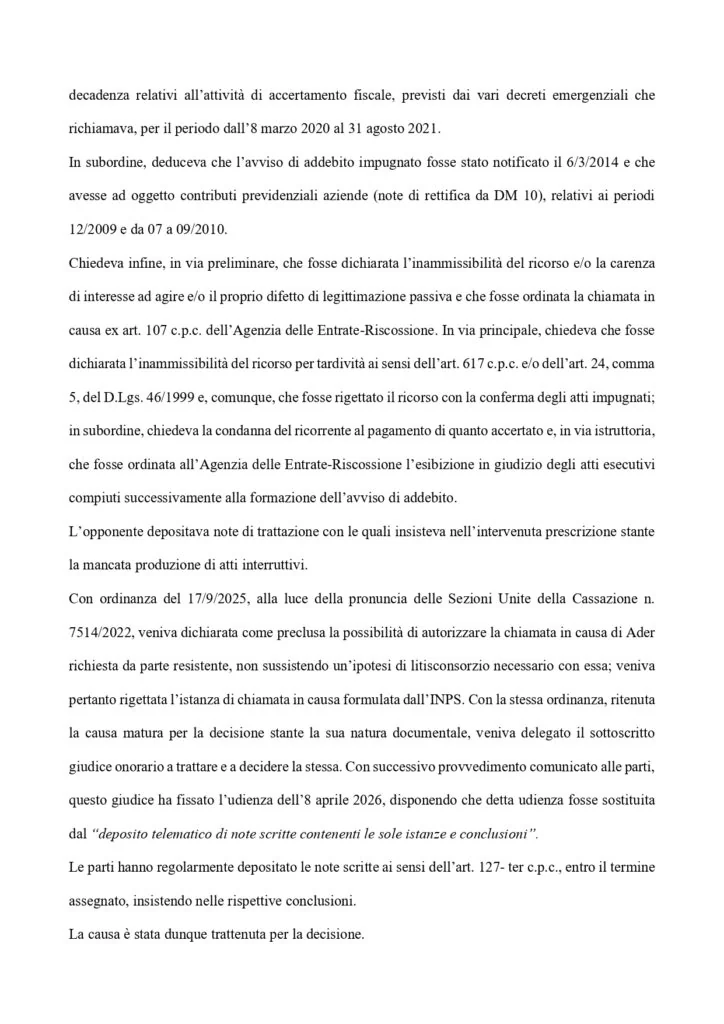 Documento: 15964734s, pagina 3 — Prescrizione Contributi INPS